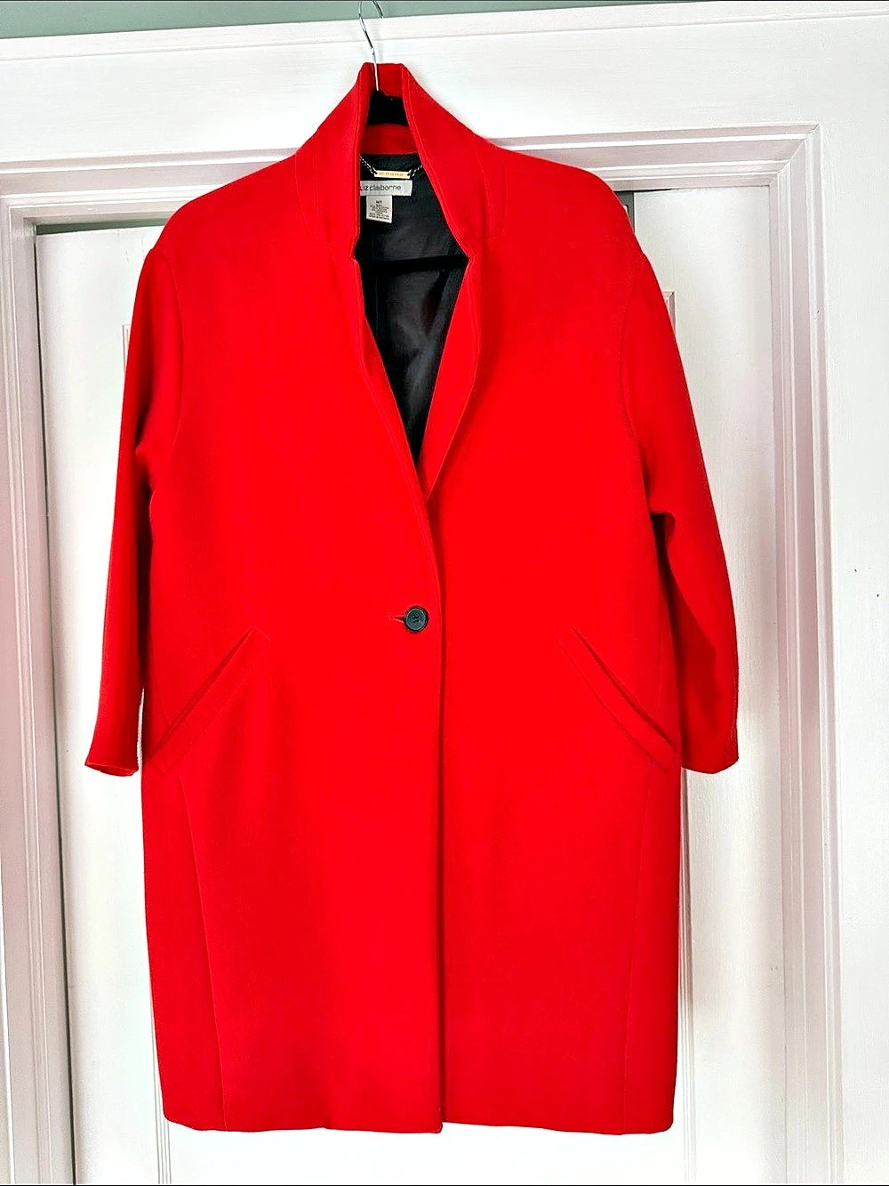 Liz Claiborne Red Topper Coat Size Medium